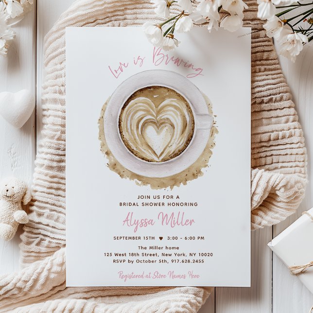 Invitation L'amour rose moderne se prépare pour la douche de  (Créateur téléchargé)