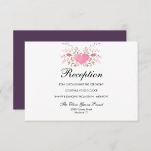 Invitation L'amour rose Réception de mariage rustique