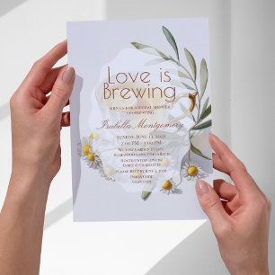 Invitation L'amour se prépare Shower de thé pastel pour maria