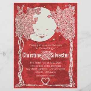 Invitation L'amour sous les étoiles, mariage