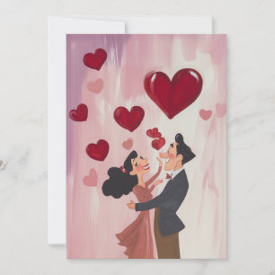 Invitation L'Amour Whimsical dans l'air