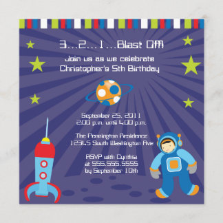 Invitation L'amusement soufflent l'invitation de fête