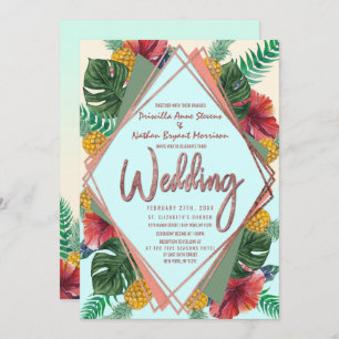 Invitation L'ananas tropical d'été part du mariage floral