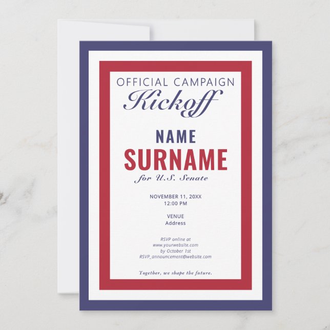 Invitation Lancement de la campagne de Kickoff Gala du candid (Devant)