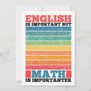Invitation L'Anglais Est Important Mais Les Maths Sont Import