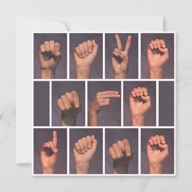 Invitation Langue des signes, date à retenir (Devant)