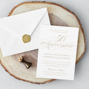 Invitation Langue espagnole 50 Aniversario de Bodas Mariage