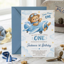L'Anniversaire de 1 an de Teddy l'Avion Bleu Temps