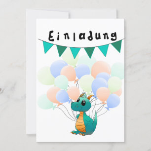 Invitation L'Anniversaire de l'Enfant Dragon