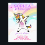 Invitation L'anniversaire de l'Unicorn Funny Rainbow Girl<br><div class="desc">Parfait pour l'anniversaire des filles !</div>