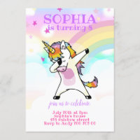 L'anniversaire de l'Unicorn Funny Rainbow Girl