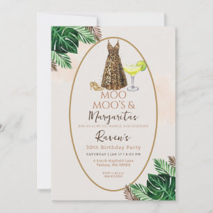 Invitation L'anniversaire de Moo Moo et Margaritas