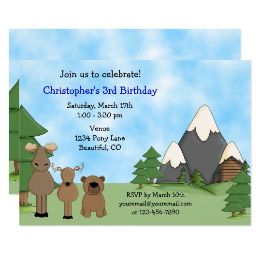 Invitation L Anniversaire De Region Boisee De Montagne Du Zazzle Fr Invitation L Anniversaire De Region Boisee De Montagne Du Zazzle Fr