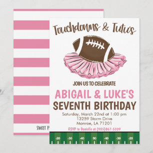 Invitation L'anniversaire de Touchdown et Tutu