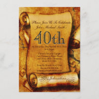 L'anniversaire vintage 2 % pipe% de parchemin de