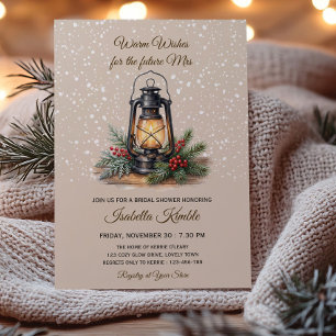 Invitation Lanterne Cosy Vœux de Mariage