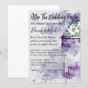 Invitation Lanterne de couleur d'eau Après la fête de mariage