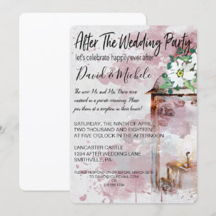 Invitation Lanterne de couleur d'eau Après la fête de mariage