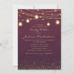 Invitation Lanterne de guirlande de lumières scintillantes do
