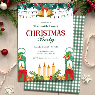 Invitation Lanterne des Fêtes de fin d'année & Cloches Invita