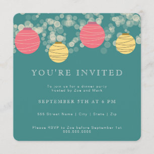 Invitation Lanternes accrochantes