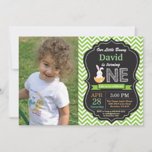 Invitation Lapin Anniversaire Œuf de Pâques 1er Premier Anniv