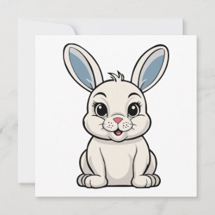 Invitation Lapin Blanc