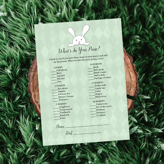 Invitation Lapin blanc de Pâques Jeu Qu'est-ce qu'il y a dans (Créateur téléchargé)