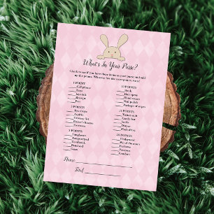 Invitation Lapin Brun Rose Qu'est-ce Qu'il Y A Dans Ton Sac J