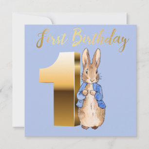 Invitation Lapin classique 1er anniversaire