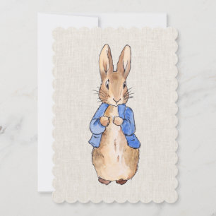 Invitation Lapin classique dans une veste bleue