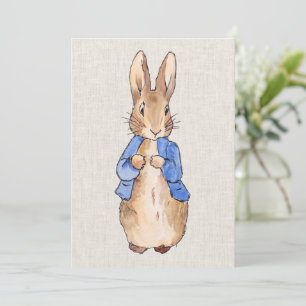 Invitation Lapin classique dans une veste bleue