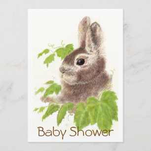 Invitation Lapin De Cute Bunny, Baby shower D'Animaux De Jard