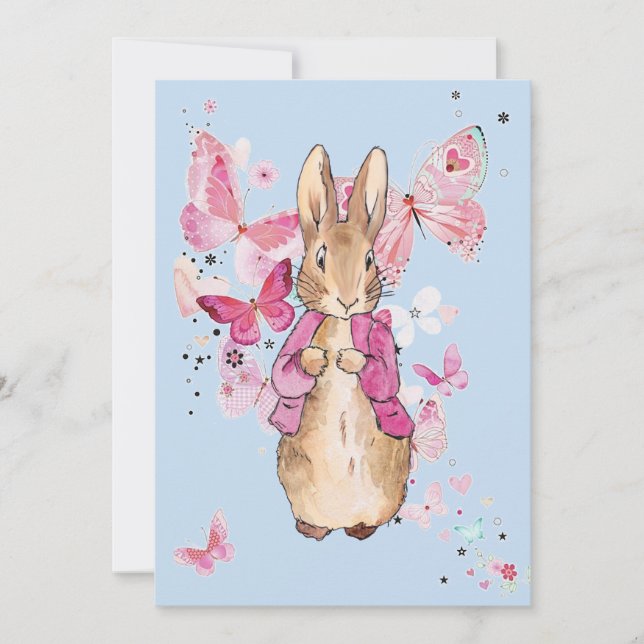 Invitation lapin de livre illustré vintage (Devant)