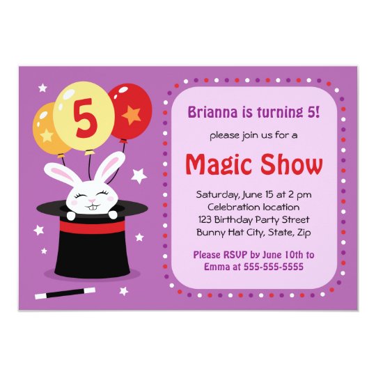 Invitation Lapin En Fete D Anniversaire De Spectacle De Magie Zazzle Fr Invitation Lapin En Fete D Anniversaire De Spectacle De Magie Zazzle Fr