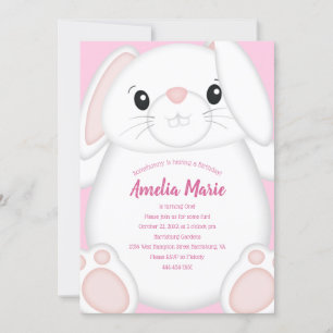 Invitation Lapin Lapin fête d'anniversaire