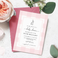 Lapin Lapin Rose En vichy Baby shower