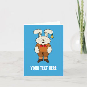 Invitation Lapin personnalisé avec une cloche dans l'oreille
