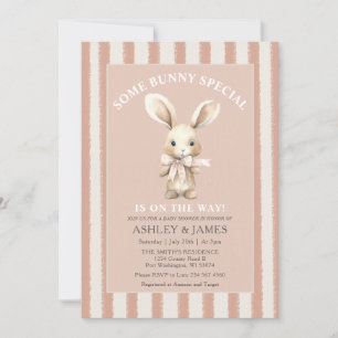 Invitation Lapin Un lapin est sur le chemin Baby shower