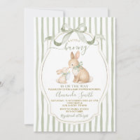 Lapin Vert Sauge Baby Shower Vert Poussiéreux