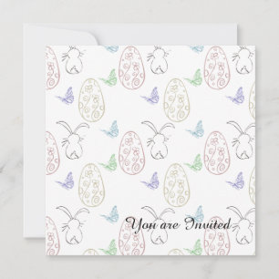 Invitation Lapins et oeufs