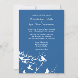 Invitation Lapis Lazuli Inséparables Mariage personnalisé