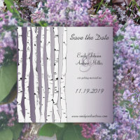 Lapis Violet Birch Tree Mariage Enregistrer la dat