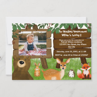 Invitation L'appel de la forêt à tous les animaux de la forêt