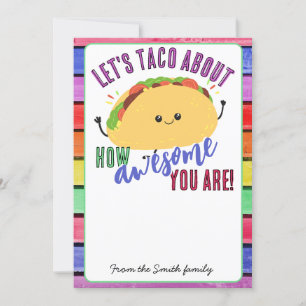 Invitation L'appréciation de l'enseignant laisse le tacos sur