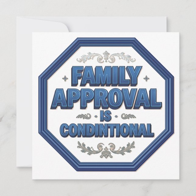 Invitation L'approbation familiale est conditionnelle (Devant)