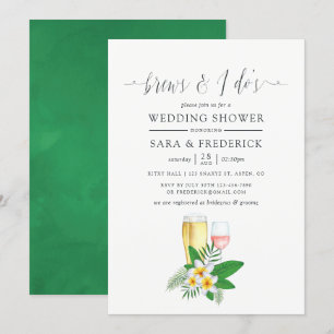 Invitation L'aquarelle tropicale se lève avant les I Do