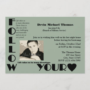 Invitation L'armée s'éloigne du parti