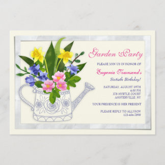Invitation L'arrosage des fleurs peut inviter