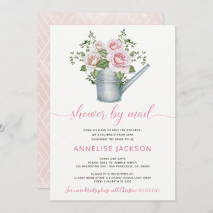 Invitation L'arrosage peut sauge rose roses rousse douche par